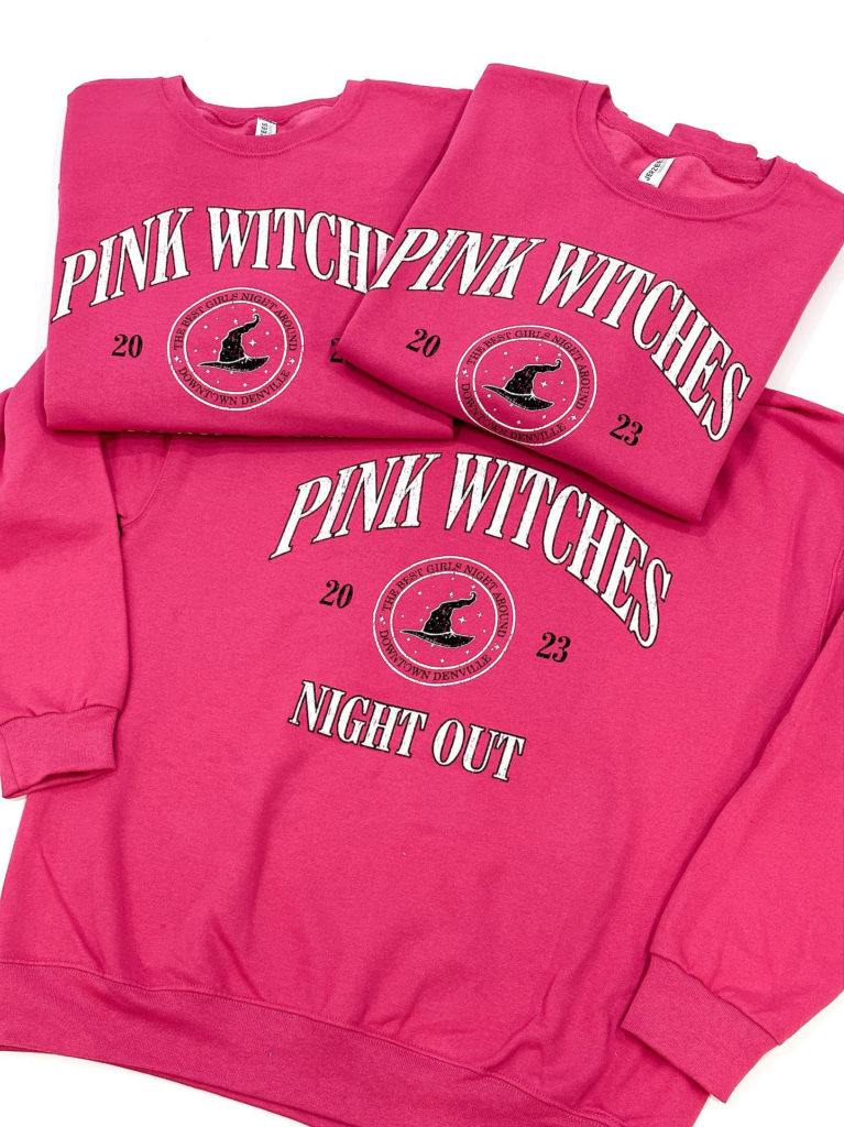 Pink Witches Night Out Merchandise Support Breast Cancer Awareness