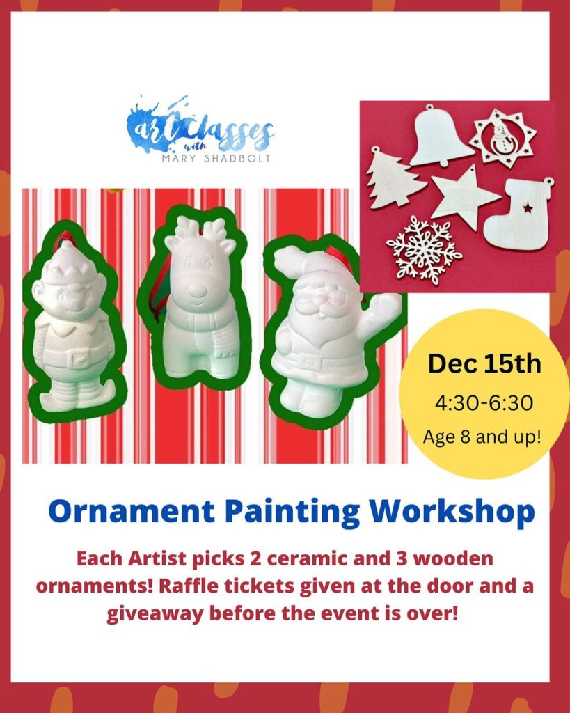 Ornament Painting Workshop - Art Classes with Mary Shadbolt